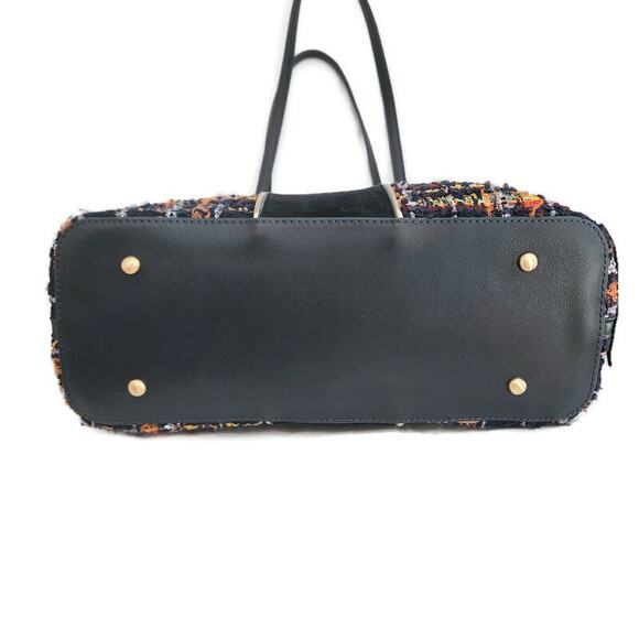 Chico's Women's Retro Look Navy Blue and Multi Color Large Tote - Picture 5 of 7